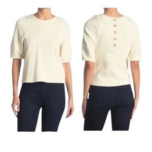 Madewell creamy button back top